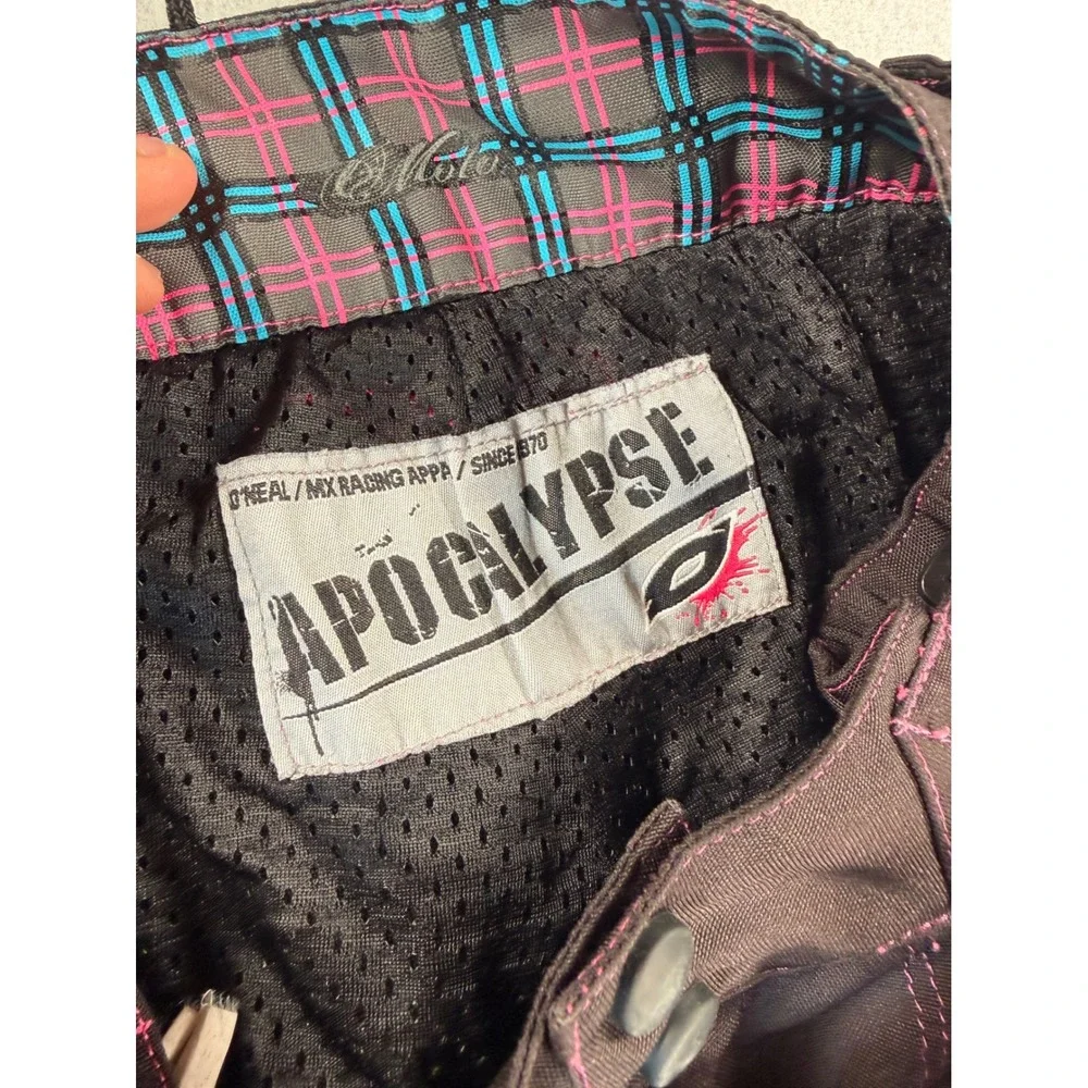 Y2k ONeal Apocalypse MX Moto Racing Pants Brown Green Pink Size 5/6 Motocross
